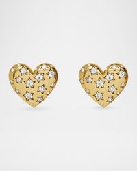 Celestial Heart Button Earrings