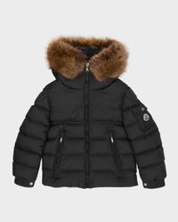 Boy's Faux Fur Hooded Puffer Jacket, Size 8-14