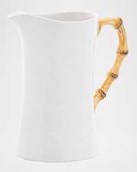 Bamboo Ceramic Large Pitcher - Natural