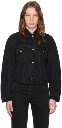 JACQUEMUS Blouson de-Nîmes noir en denim - La casa