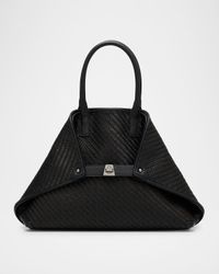 Ai Small Plaid Braided Top-Handle Bag