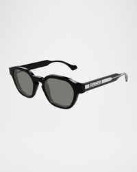 Men's GG1730SM Plastic Square Sunglasses