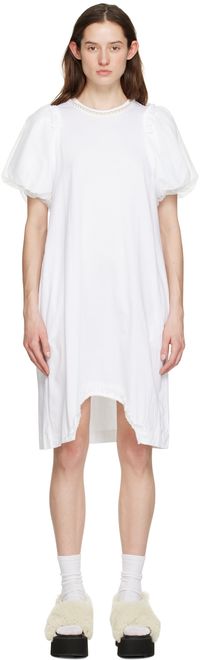 Simone Rocha White Ruffle Midi Dress