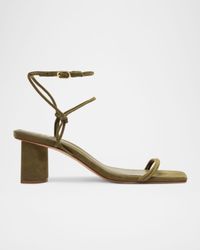 Pompeii Strappy Suede Block-Heel Sandals