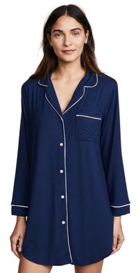 Eberjey Gisele Sleep Shirt Navy/Ivory M