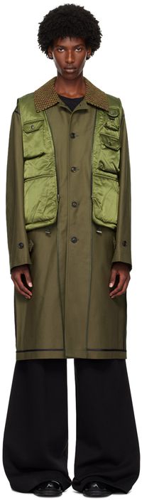 Andersson Bell Khaki Layered Inside-Out Coat