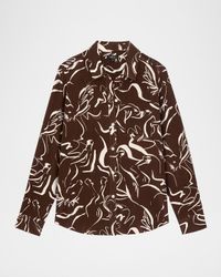 Kate Silk Long-Sleeve Blouse