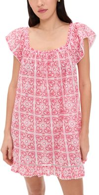 Hill House Home The Lucinda Nightgown Patchwork Doily Heart/White XXXL