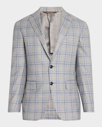 Men's Wool Plaid Sport Coat
