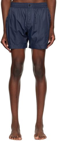 BOSS Navy Double B Monogram Swim Shorts
