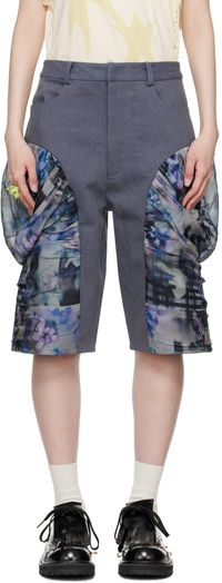 Collina Strada Navy Giva Denim Shorts