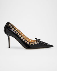 Crystalized Corset Patent Leather Pumps