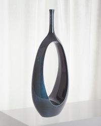 Large Open Oval Ring Vase