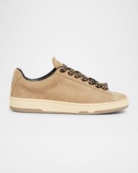 Men's Curb Lite Leather Low-Top Sneakers