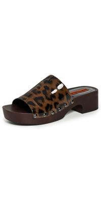 SIMONMILLER Rio Wood Platform Clogs Leopard 41
