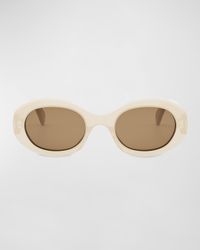 Triomphe Acetate Oval Sunglasses