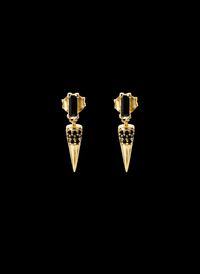 Hipanema - Boucles d'oreilles avec strass pour oreilles percées - Taille Unique - Doré