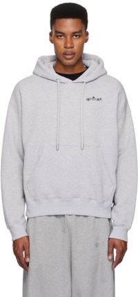 Off-White Gray Flower Arrow Skate Hoodie