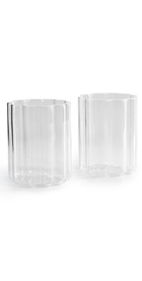 FAZEEK Wave Glasses Set of 2 Clear One Size