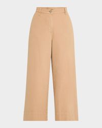 Cropped Wide-Leg Organic Cotton Pants