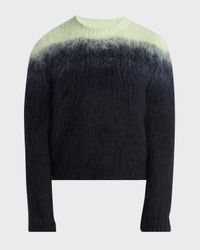 Men's Brushed Mohair Degrade Crewneck Sweater