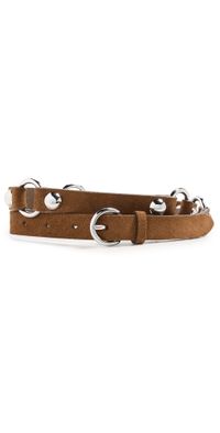 Madewell O-Ring Studded Suede Belt Dried Acorn Suede L