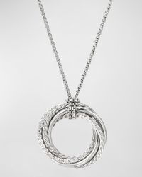 DY Crossover Pendant Necklace w/ Diamonds