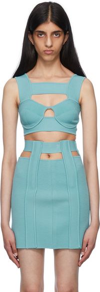 Herve Leger BlueRecycled Rayon Tank Top