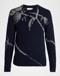 Men's Mouche Foliage Knit Crewneck Sweater