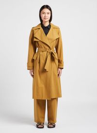 Attic And Barn - Trench droit col tailleur en coton - Taille 44 - Kaki