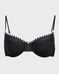 Emmeline Crochet-Trim Bikini Top
