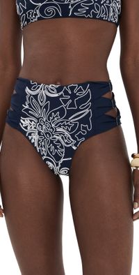 Agua Bendita Willa Batik Embroidered Bikini Bottoms Multicolor M