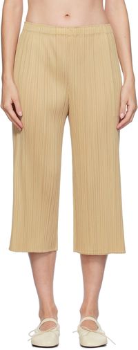 PLEATS PLEASE ISSEY MIYAKE Pantalon Monthly Colors August beige