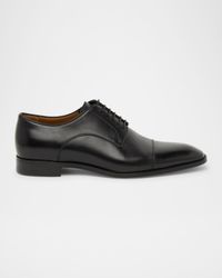 Men's Leather Red-Sole Derby Shoes