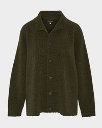 3/4 Width High-Neck Cardigan (Mid Length)