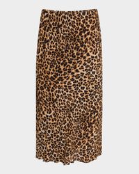 Zarina Ocelot-Print Slip Skirt