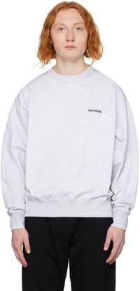 We11done Gray Crewneck Sweatshirt