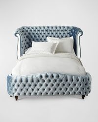 Brigitte Tufted Mirror Panel Queen Bed