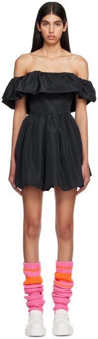 MSGM Black Balloon Minidress