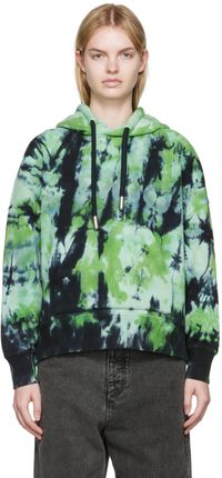 AMI Paris Green Cotton Hoodie