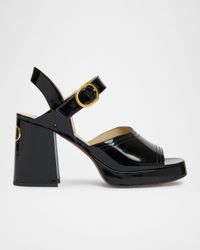 Fawcette VLogo Patent Leather Platform Sandals