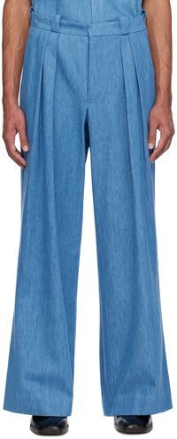 King & Tuckfield Jean ample bleu