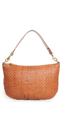 Clare V. Moyen Messenger Bag Natural Woven Checker One Size