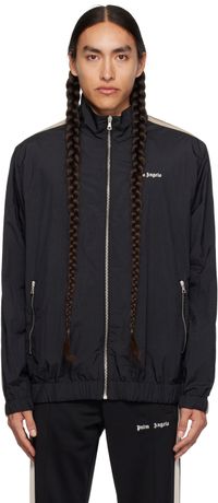 Palm Angels Black Embroidered Track Jacket