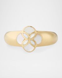 White Mother of Pearl Petal Band Ring