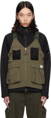 NANGA Khaki Hinoc Ripstop Field Vest