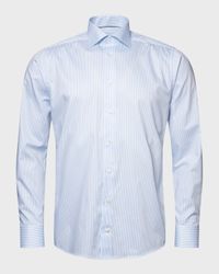 Men's Contemporary Fit Cotton Stripe Dress Shirt