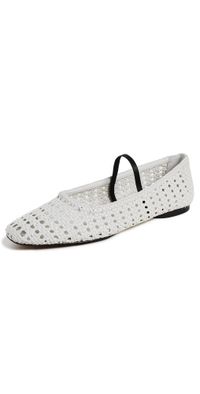 Vince Vivian Woven Mary Janes White 6.5