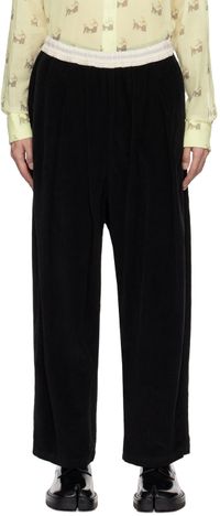 Maison Margiela Black Drawstring Trousers
