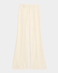 High-Rise Wide-Leg Wool Trousers